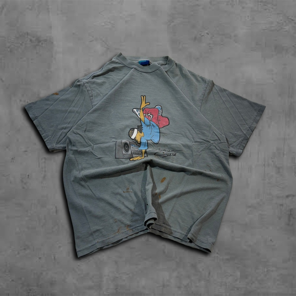 Vintage Oversized Blue Extreme Limit Streetwear Tee